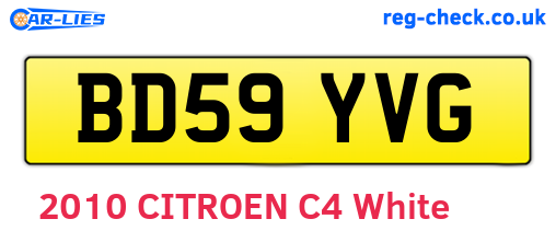 BD59YVG are the vehicle registration plates.
