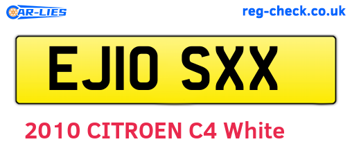EJ10SXX are the vehicle registration plates.