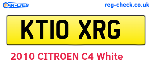 KT10XRG are the vehicle registration plates.