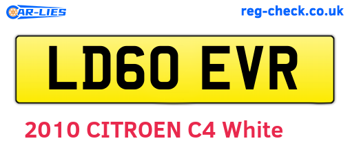 LD60EVR are the vehicle registration plates.