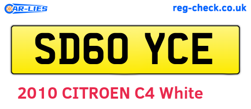 SD60YCE are the vehicle registration plates.