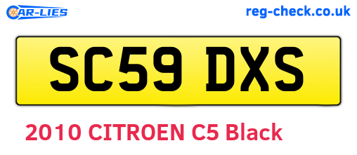 SC59DXS are the vehicle registration plates.