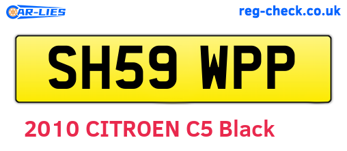 SH59WPP are the vehicle registration plates.