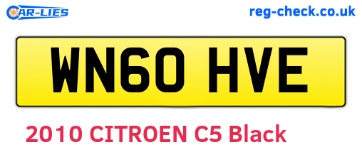 WN60HVE are the vehicle registration plates.