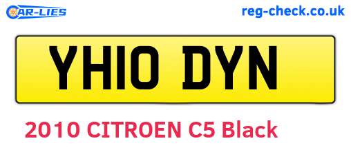 YH10DYN are the vehicle registration plates.