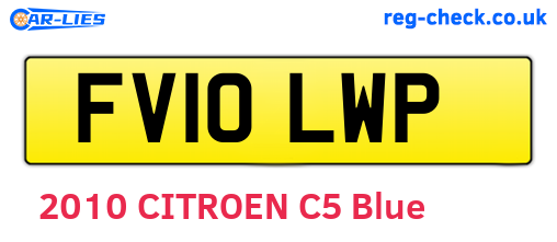 FV10LWP are the vehicle registration plates.