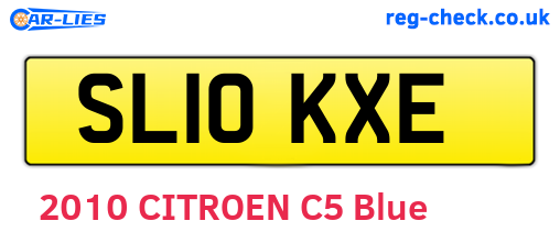 SL10KXE are the vehicle registration plates.