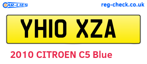 YH10XZA are the vehicle registration plates.