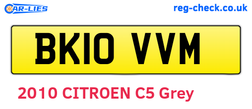 BK10VVM are the vehicle registration plates.