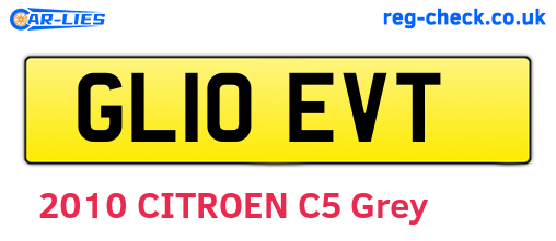 GL10EVT are the vehicle registration plates.