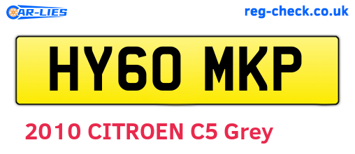 HY60MKP are the vehicle registration plates.