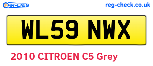 WL59NWX are the vehicle registration plates.