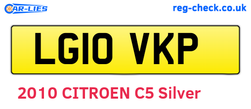 LG10VKP are the vehicle registration plates.