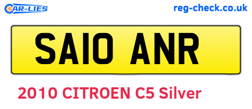 SA10ANR are the vehicle registration plates.