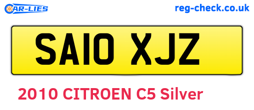 SA10XJZ are the vehicle registration plates.