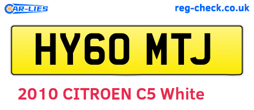 HY60MTJ are the vehicle registration plates.