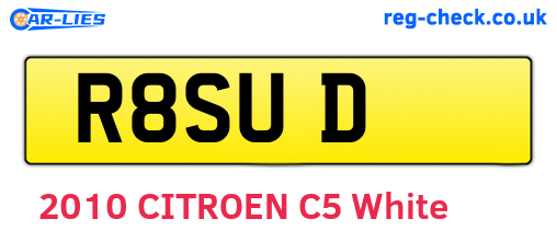 R8SUD are the vehicle registration plates.