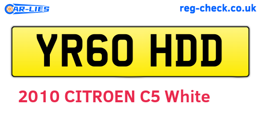 YR60HDD are the vehicle registration plates.