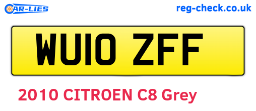 WU10ZFF are the vehicle registration plates.
