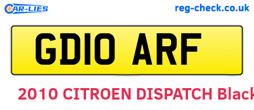 GD10ARF are the vehicle registration plates.
