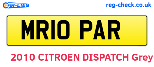 MR10PAR are the vehicle registration plates.