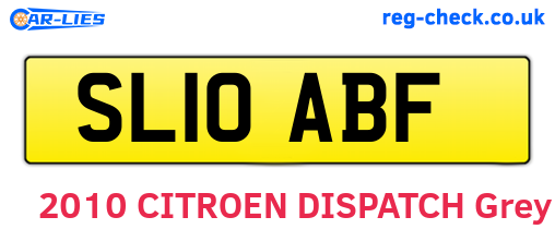 SL10ABF are the vehicle registration plates.