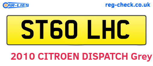 ST60LHC are the vehicle registration plates.