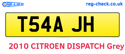T54AJH are the vehicle registration plates.