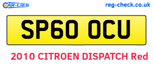 SP60OCU are the vehicle registration plates.