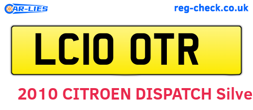 LC10OTR are the vehicle registration plates.
