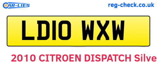 LD10WXW are the vehicle registration plates.