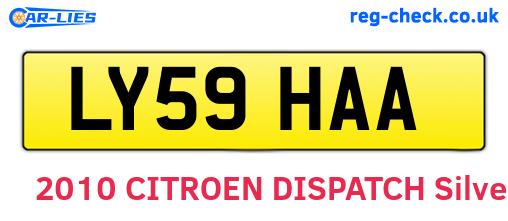 LY59HAA are the vehicle registration plates.