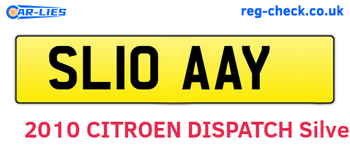 SL10AAY are the vehicle registration plates.