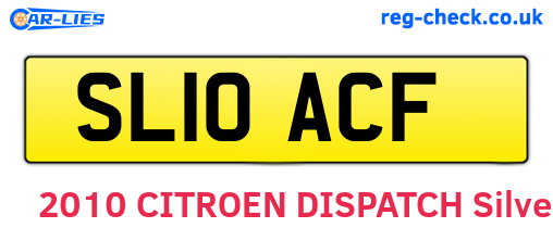 SL10ACF are the vehicle registration plates.