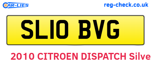 SL10BVG are the vehicle registration plates.