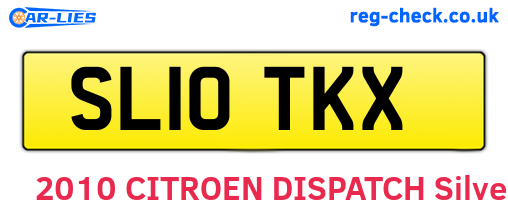 SL10TKX are the vehicle registration plates.