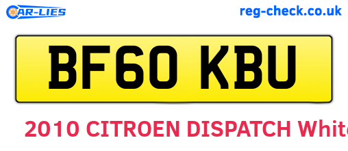 BF60KBU are the vehicle registration plates.