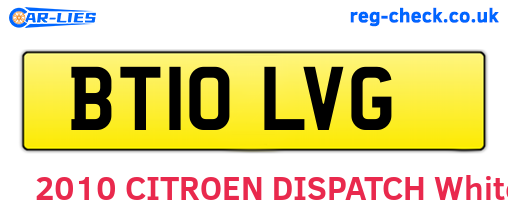 BT10LVG are the vehicle registration plates.
