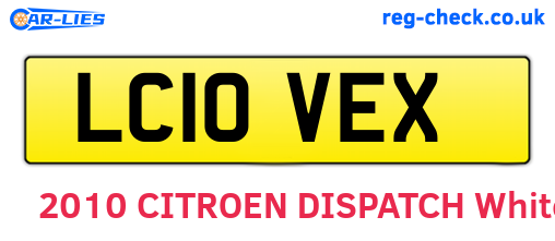 LC10VEX are the vehicle registration plates.