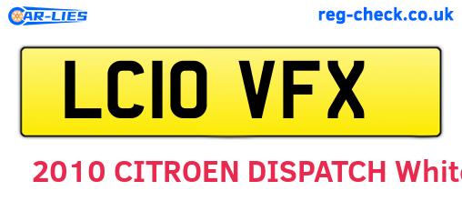 LC10VFX are the vehicle registration plates.