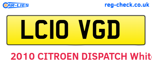 LC10VGD are the vehicle registration plates.