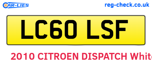 LC60LSF are the vehicle registration plates.