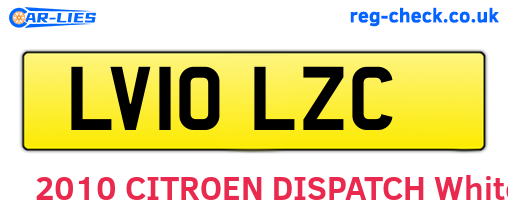 LV10LZC are the vehicle registration plates.