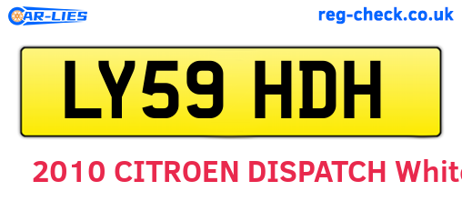 LY59HDH are the vehicle registration plates.