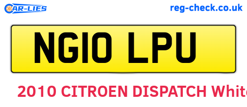 NG10LPU are the vehicle registration plates.