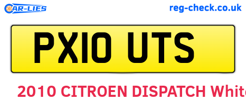 PX10UTS are the vehicle registration plates.