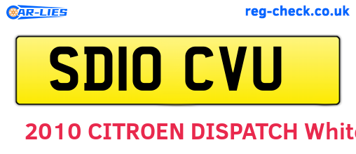 SD10CVU are the vehicle registration plates.