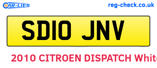 SD10JNV are the vehicle registration plates.
