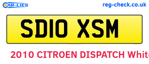 SD10XSM are the vehicle registration plates.