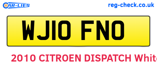 WJ10FNO are the vehicle registration plates.